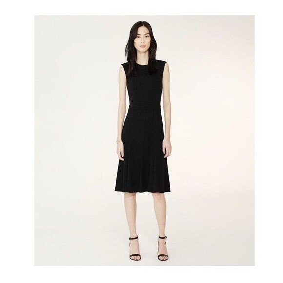 TORY BURCH AUBREY BLACK MIDI DRESS Wedding Guest Cocktail - Picture 2 of 10